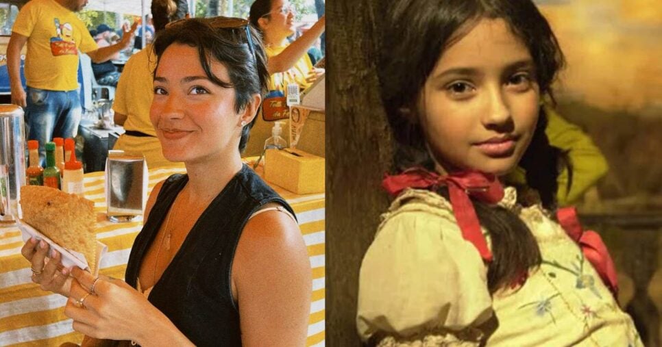 Carolina Oliveira e personagem Maria (Fotos: Reproduções / Instagram / Globo)