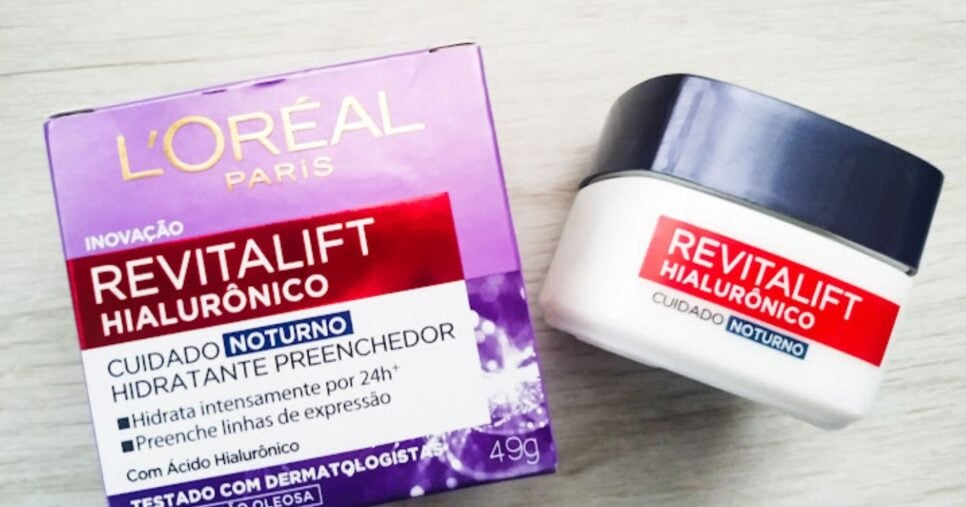 Creme Hidratante Facial Revitalift Hialurônico Noturno - Foto: Internet