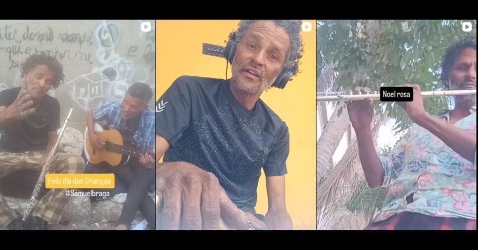 Últimos cliques de Charles da Flauta compartilhado pelas redes sociais (Foto Reprodução/Montagem/Instagram/charlesbonetgoncalves)