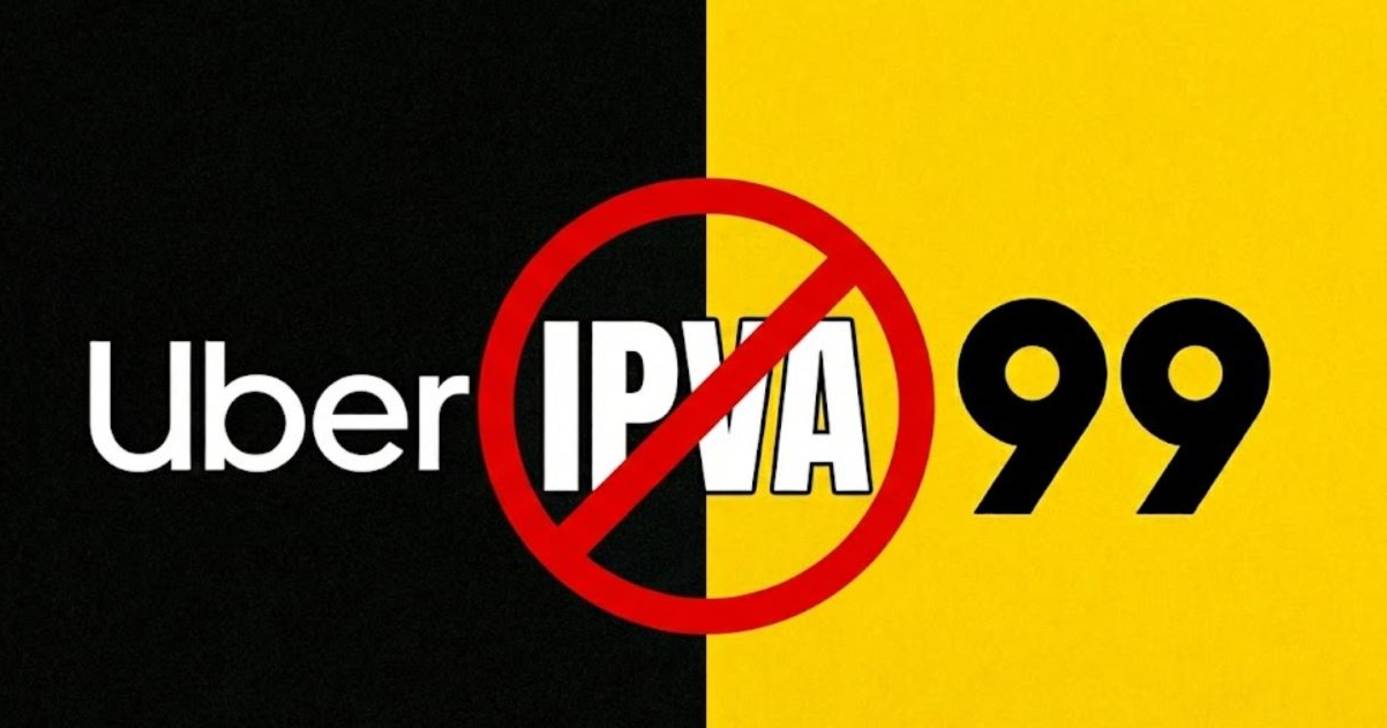 Ilustração Fim do IPVA Nova lei garante isenção a condutores da Uber e 99