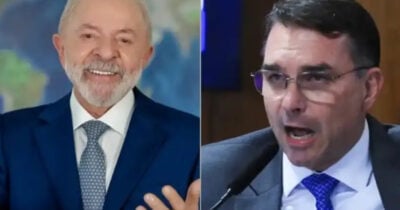 Flávio Bolsonaro e Lula (Foto: Reprodução)