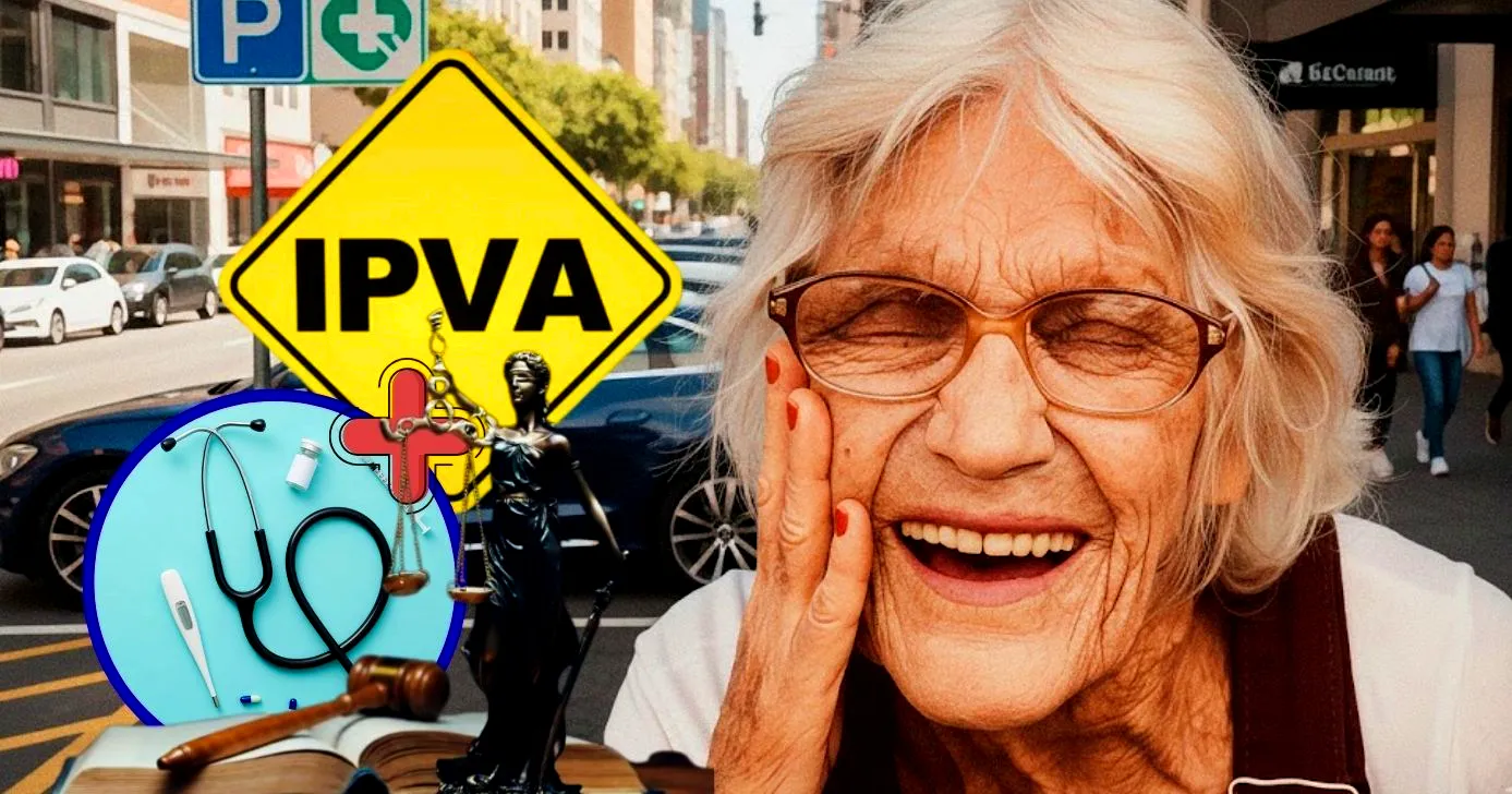 Descubra os benefícios que os idosos podem obter para aliviar as contas com IPVA, saúde e mais (Foto Reprodução/Montagem/TV Foco/Canva/GMN/Freepik)