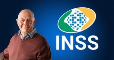 Idoso e logo do INSS (Fotos: Reproduções / Canva / Internet)
