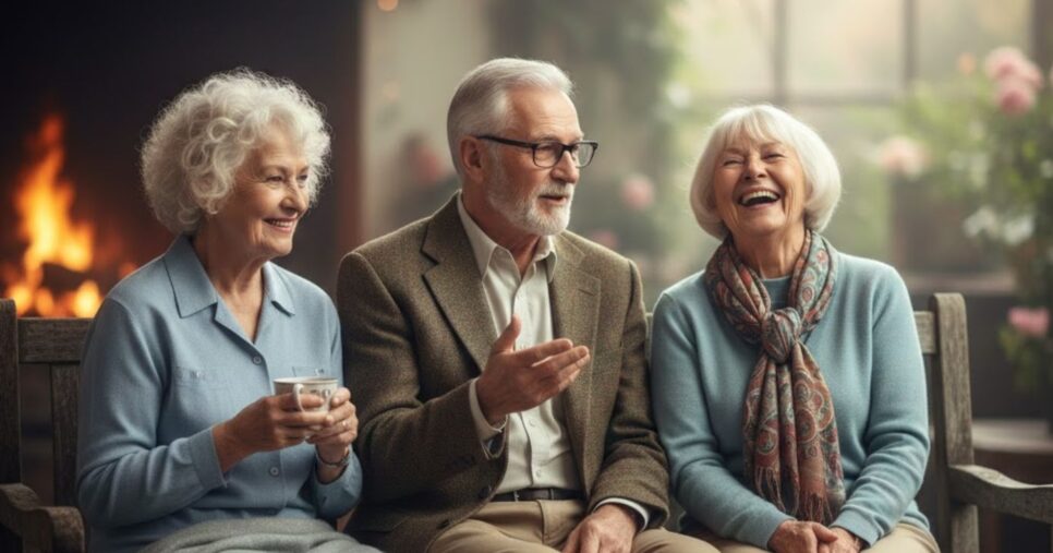 Idosos conversando (Foto: Montagem TV Foco / GMN)