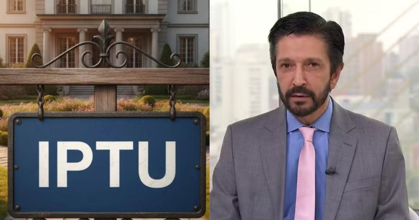 Ilustração IPTU e Ricardo Nunes (Fotos: Reproduções / GMN / Globo)