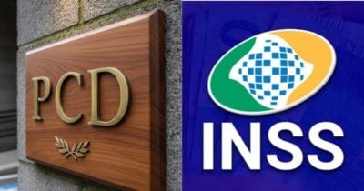 Ilustração PCD e logo INSS (Fotos: Montagem TV Foco / GMN / Internet)