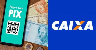 Ilustração PIX e logo Caixa (Fotos: Reproduções/ Canva / Internet)