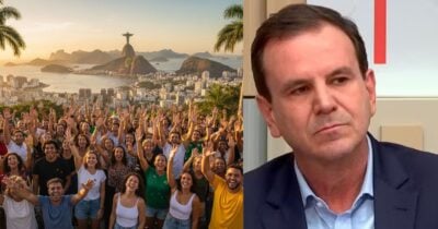 Ilustração moradores do Rio de Janeiro e Eduardo Paes (Fotos: Montagem TV Foco / GMN / Globo)