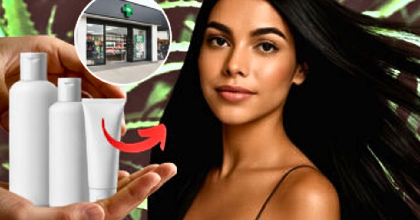 Produtos de farmácia alisam da raiz às pontas (Foto Reprodução/Montagem/Lennita//TV Foco/Canva/GMN)