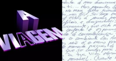 Logo A Viagem / Carta psicografada - Montagem: TV FOCO