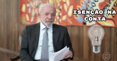 Lula traz comunicado sobre isenção na conta de luz (Foto: TV Globo)