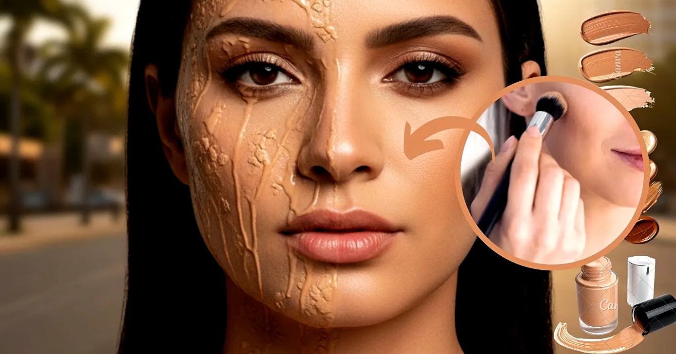 Saiba como passar uma base sem craquelar ou derreter (Foto Reprodução/Montagem/TV Foco/Lennita/Canva/GMN)