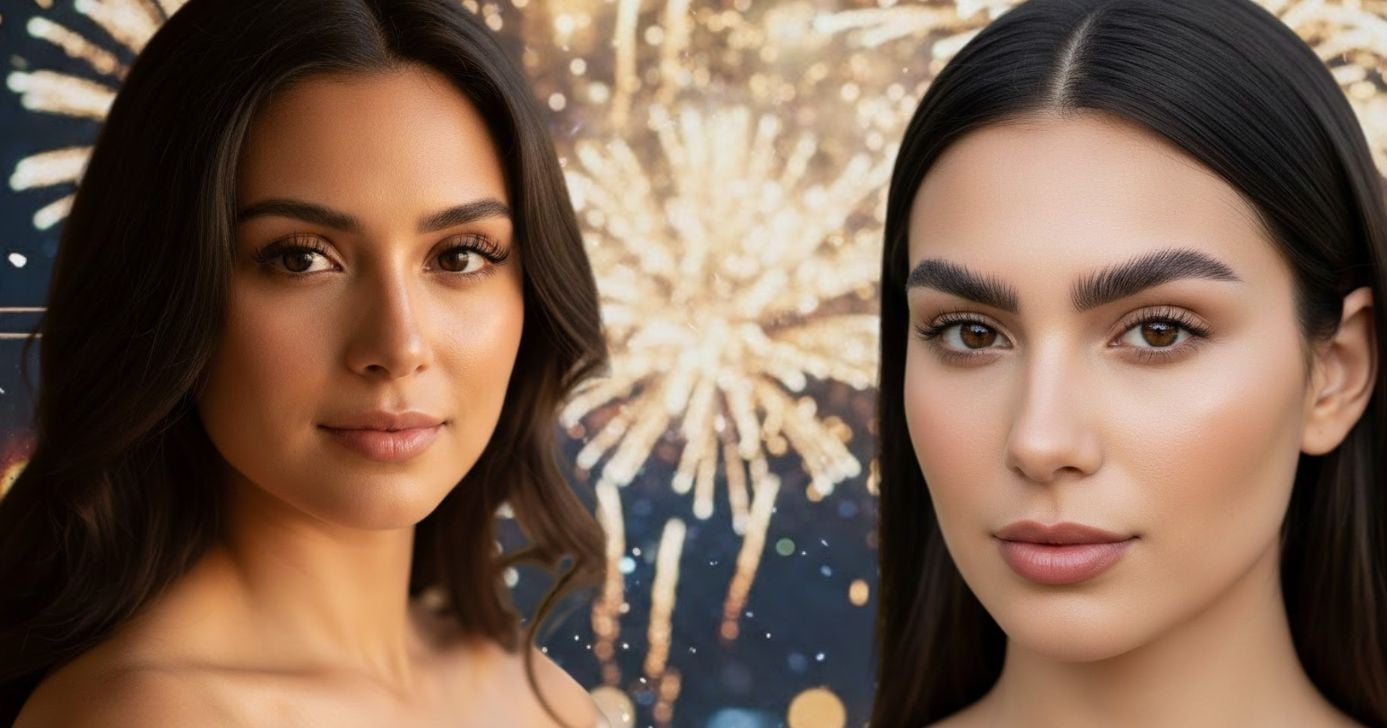 Mulheres com cílios e sobrancelhas volumosos (Fotos: Montagem TV Foco / GMN)