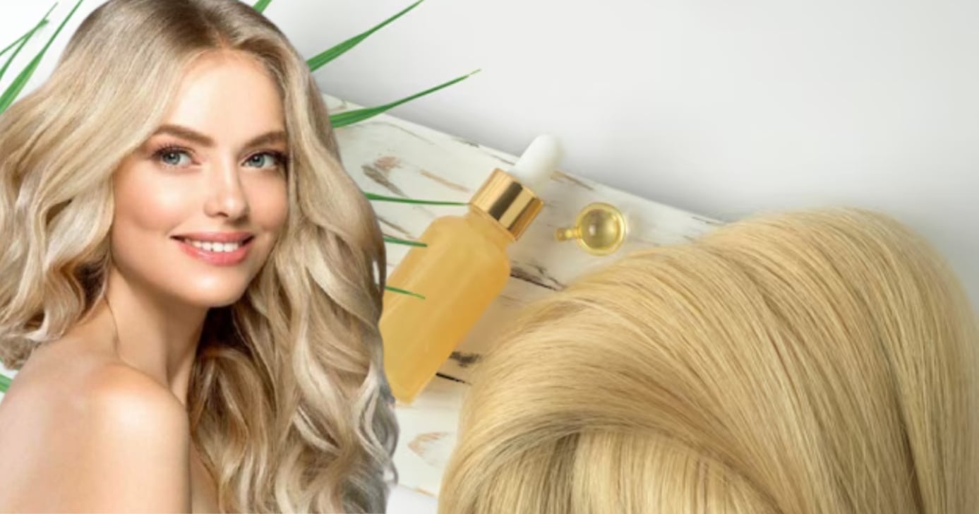 Óleo natural para manter o cabelo loiro intacto e evitar fios secos (Foto: Reprodução/ Internet)