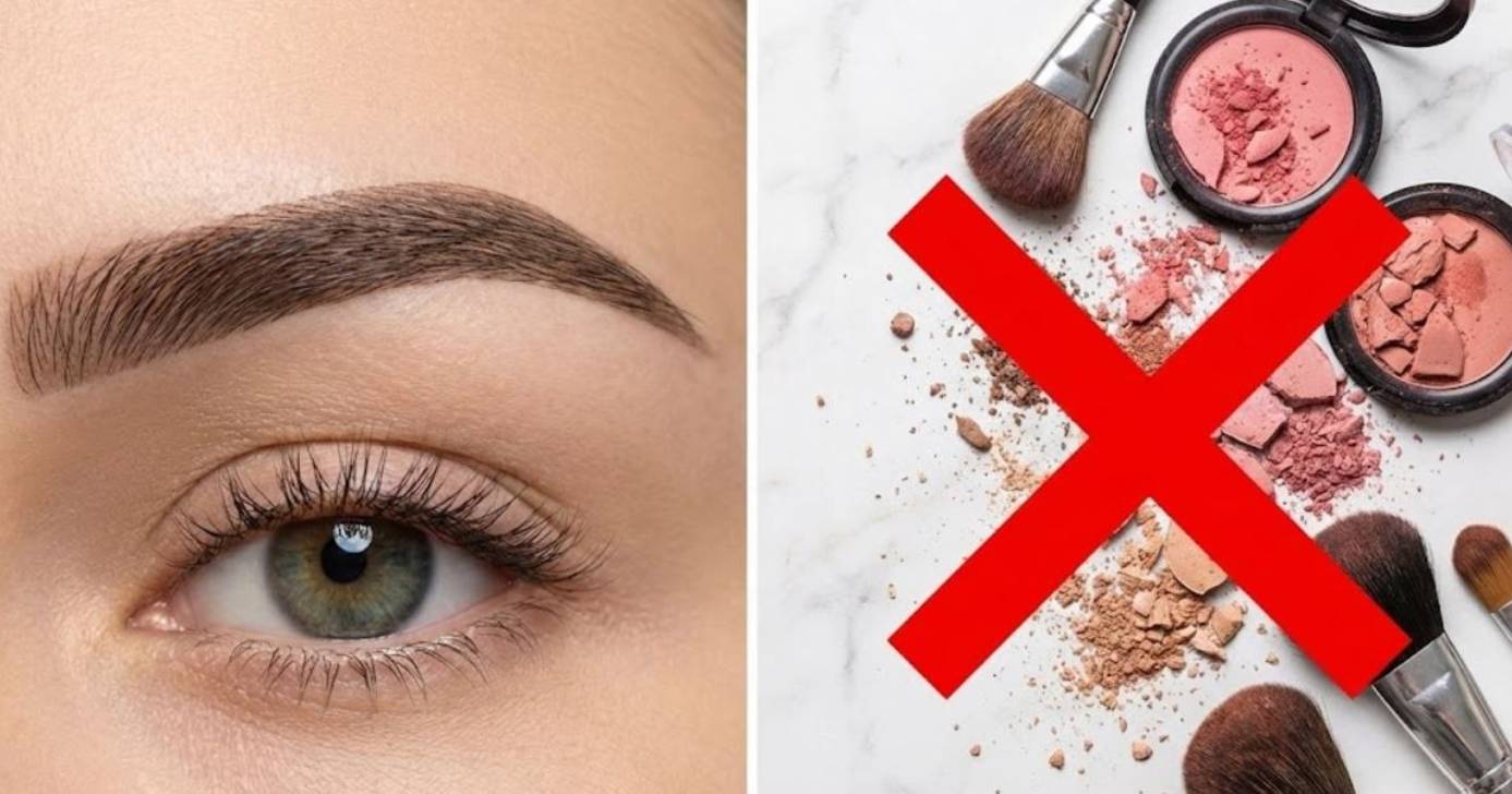 Ilustração Óleo natural preenche falhas, engrossa e realça sobrancelhas