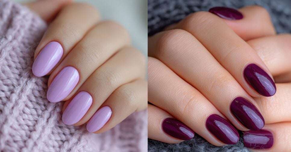 Opções de esmalte roxo (Foto: Canva)