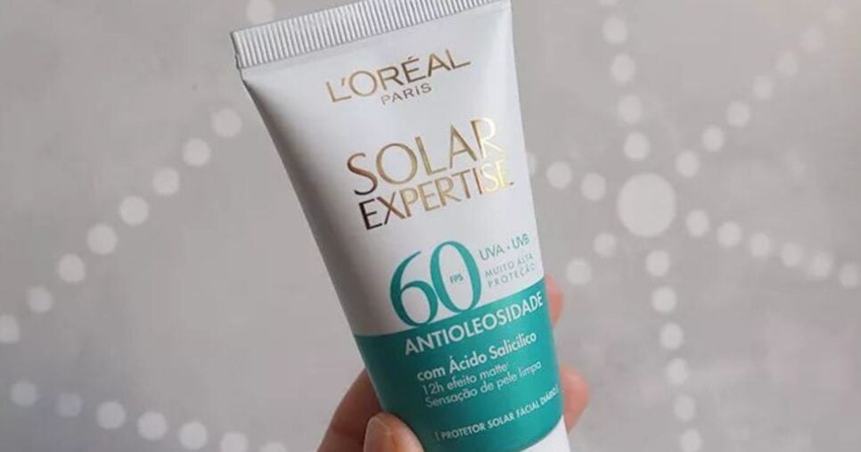 Protetor Solar Facial L'Oreal Paris Solar Expertise Antioleosidade FPS 60 - Foto: Internet