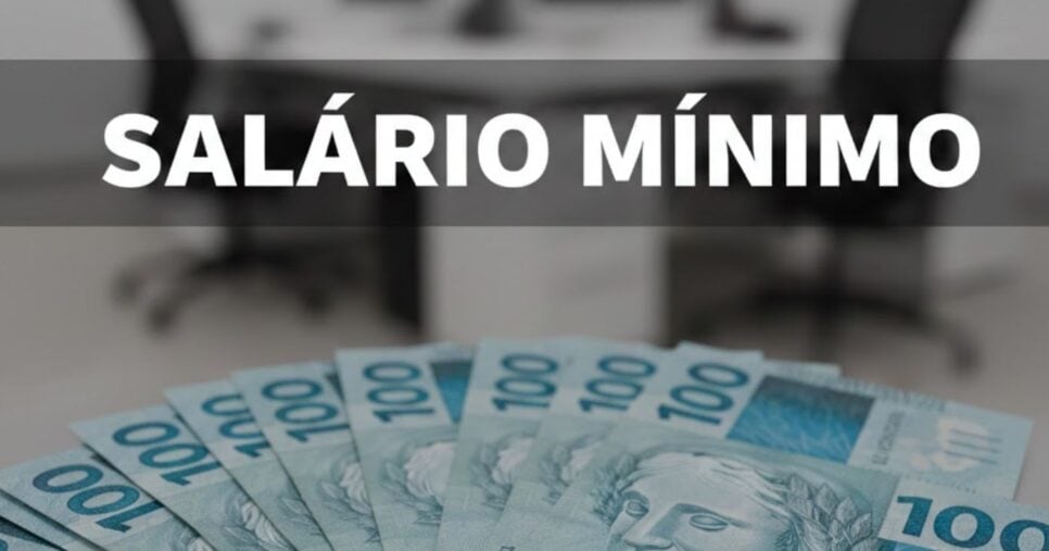 Salário mínimo e notas de cem reais (Foto: Montagem TV Foco / GMN)