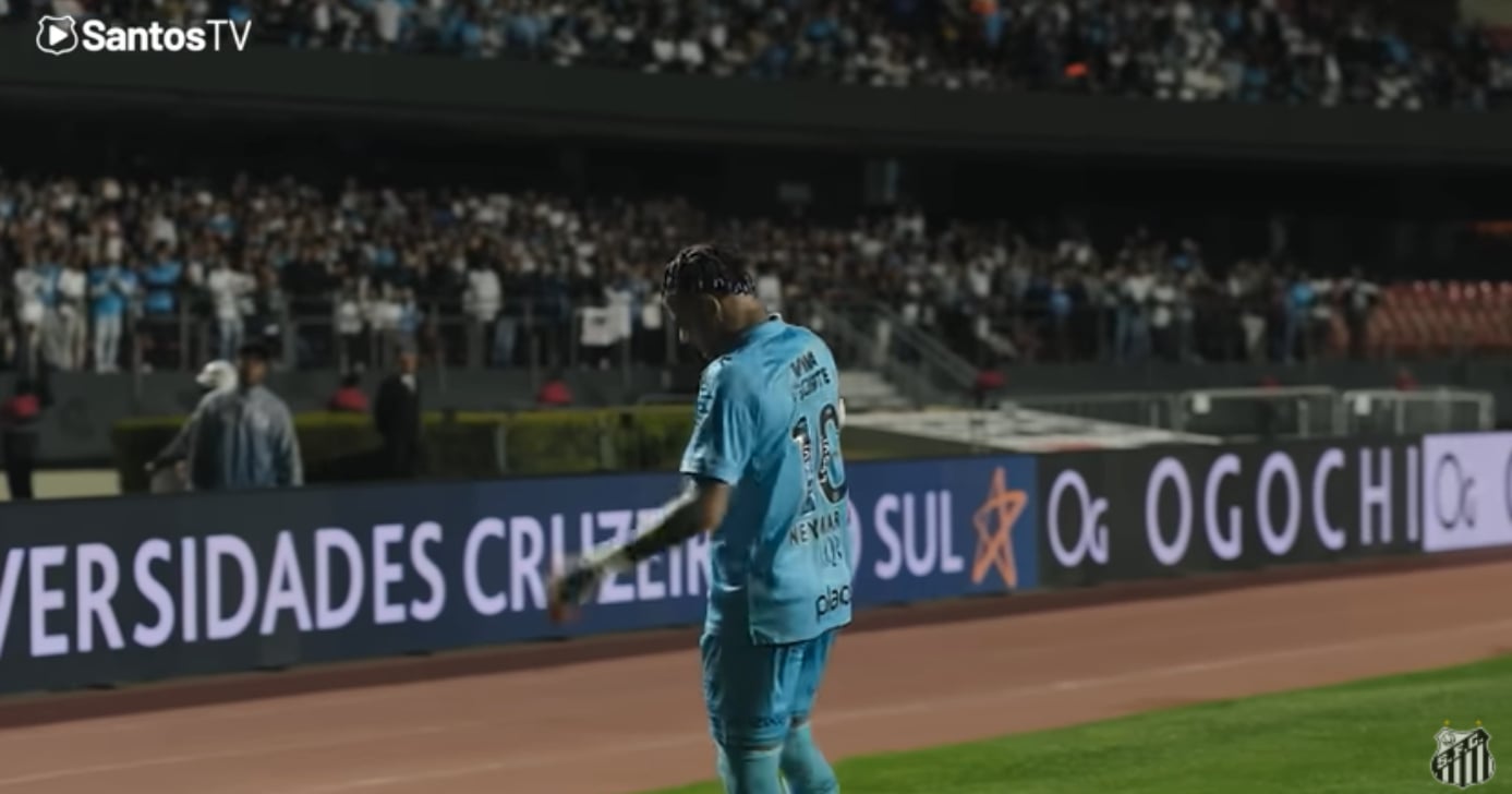 Neymar tem futuro incerto no Santos (Foto: Santos TV)