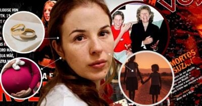 Suzane Von Richthofen vive de forma pacata após crime (Foto Reprodução/Montagem/Lennita/Canva/Recortes de jornais e revista/Imagem televisionada SBT/YouTube/GMN)