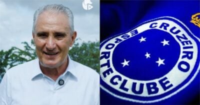 Tite / Logo do Cruzeiro (Foto: Reprodução/ TV Cruzeiro/ YouTube/ Internet)