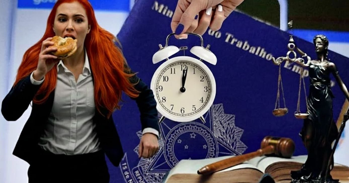 Saiba quando a lei permite redução na hora do almoço (Foto Reprodução/Montagem/Lennita/TV Foco/Canva/GMN)