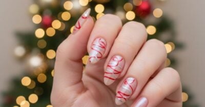 Unhas decoradas para o Natal (Foto: Montagem TV Foco / GMN)
