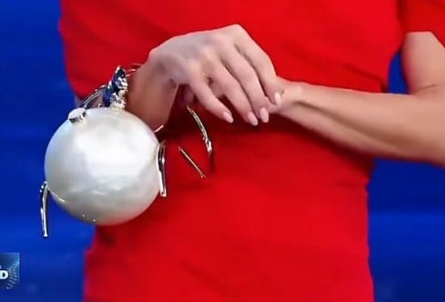 Detalhe do presente exótico que Adriane Galisteu ganhou (Foto: Reprodução / Record)
