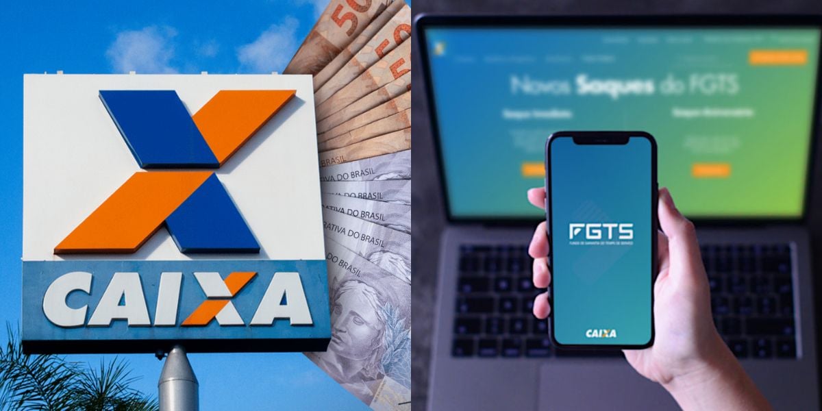 Caixa libera saque do FGTS hoje (04) (Reprodução: Montagem TV Foco)