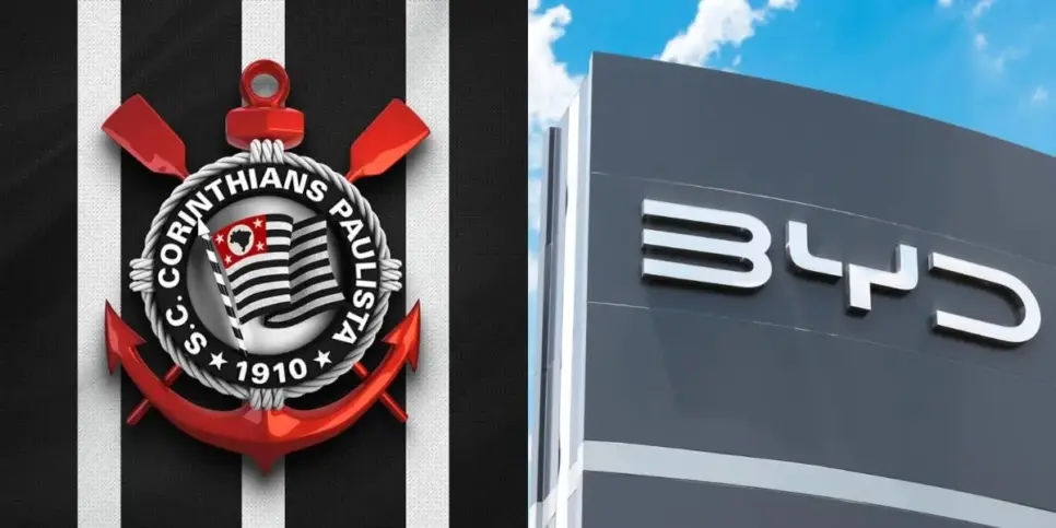 Corinthians e BYD firmaram uma parceria pontual (Reprodução: Montagem TV Foco)