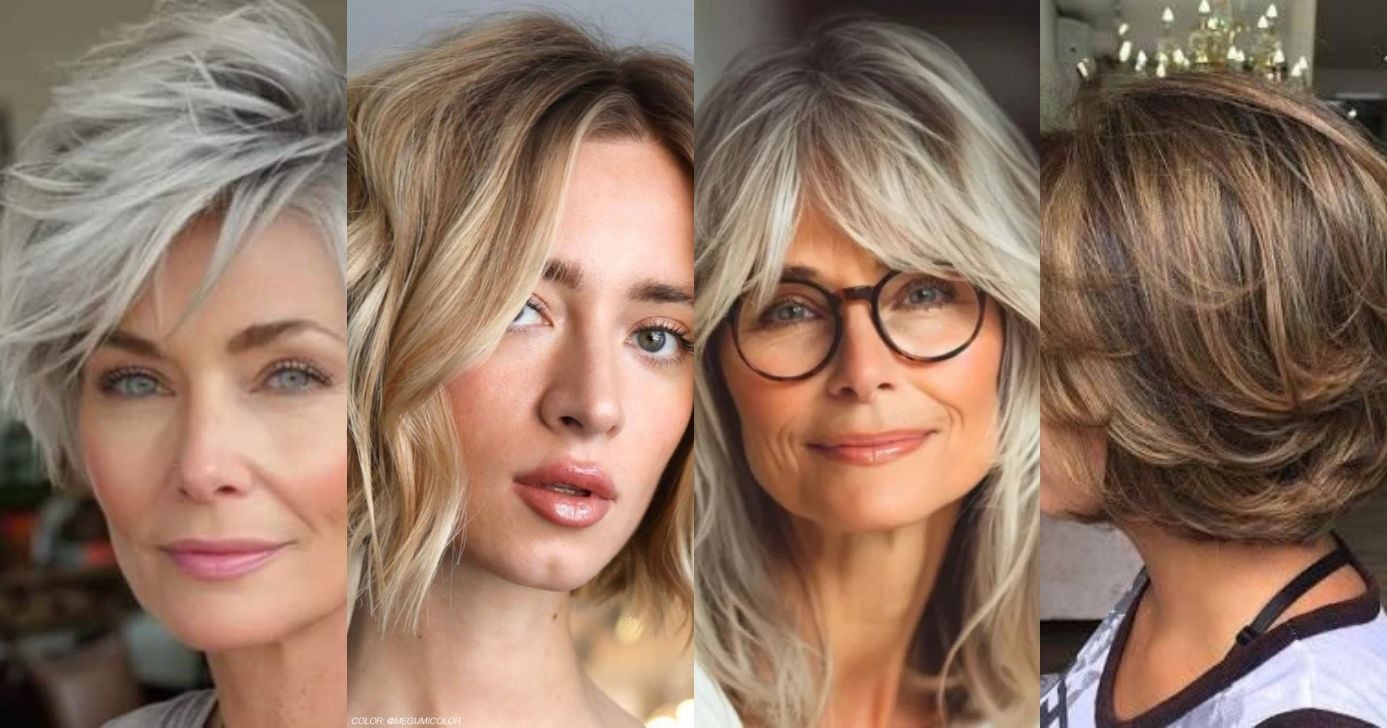 5 cortes de cabelo serão tendências em 2026 e disfarçam rugas em minutos - Foto: Montagem