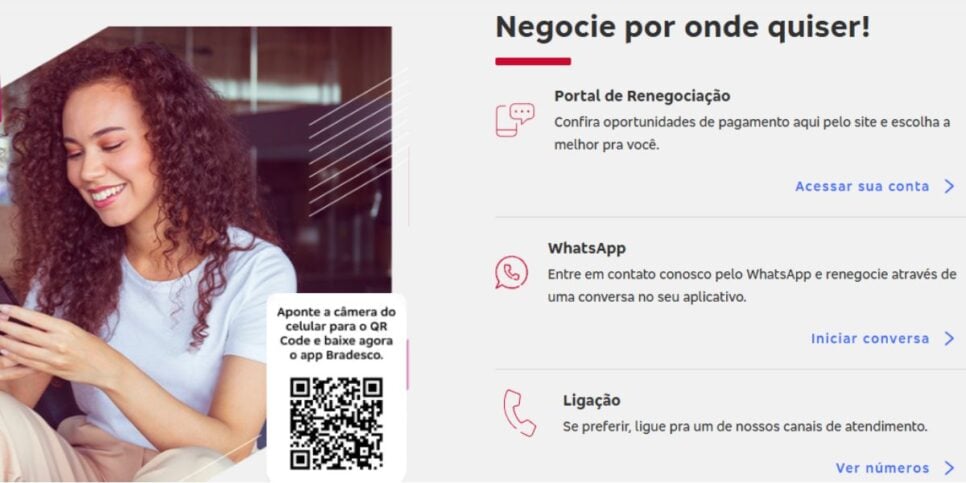 Renegocie as suas dívidas do Bradesco (Reprodução: Divulgação)