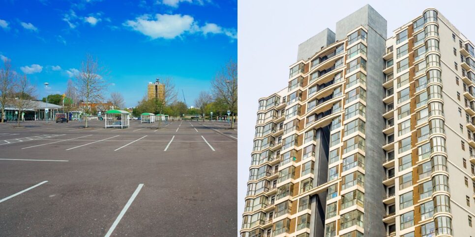 Prédios podem ter a construção em estacionamentos no RJ (Reprodução: Montagem TV Foco)