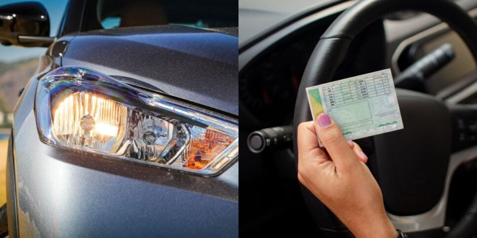 Nova lei do farol traz multa e 4 pontos na CNH (Reprodução: Montagem TV Foco)
