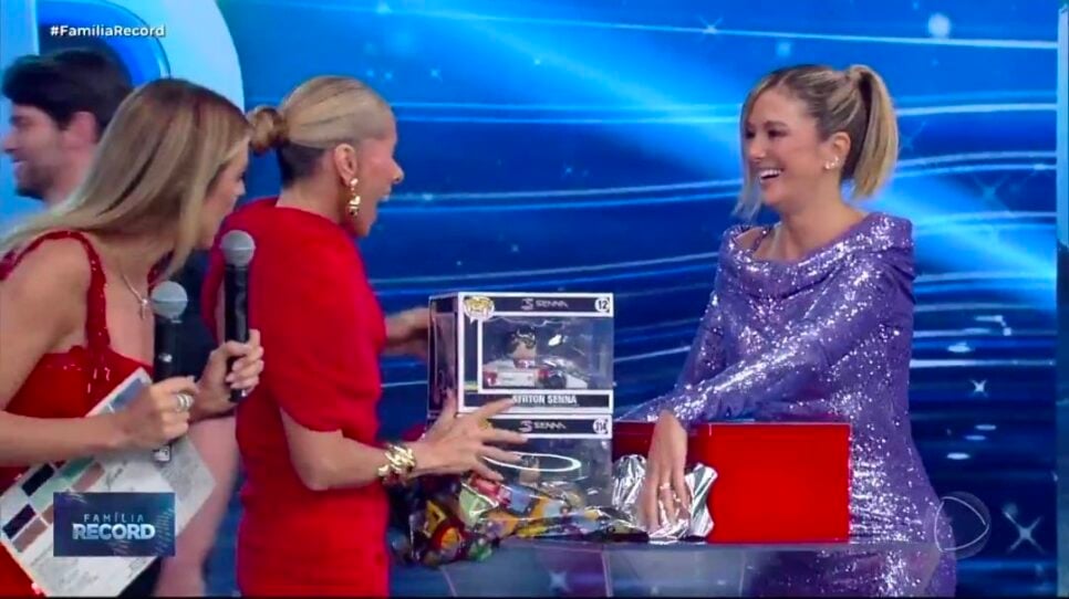 Tici tirou Galisteu no Família Record (Foto: Reprodução / Record)