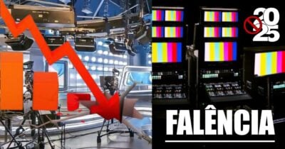 Ilustração de falência de canal de TV (Foto: Reprodução / Canva / Montagem TV Foco)