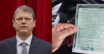 Tarcísio de Freitas aprova nova lei em SP que traz isenção do IPVA - Montagem/TV FOCO