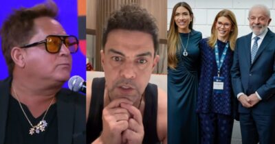 Leonardo, Zezé Di Camargo, Patrícia, Daniela e Lula (Foto: Reprodução / Jovem Pan / Instagram / SBT)