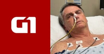 Logo G1, jornal do Grupo Globo e Bolsonaro (Foto: Reprodução / G1 / Instagram)