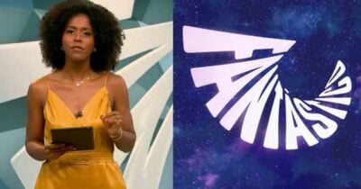 Maju Coutinho e logo do Fantástico (Foto: Reprodução / Globo)