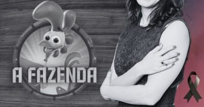 Ilustração de luto de estrela de A Fazenda 17 (Foto: Reprodução / Record / Instagram / Montagem TV Foco)