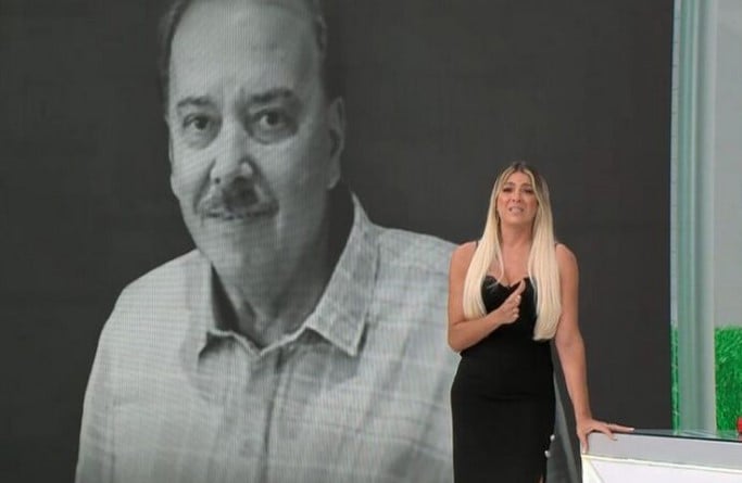 Renata Fan chora a morte do pai (Foto: Reprodução / Band)
