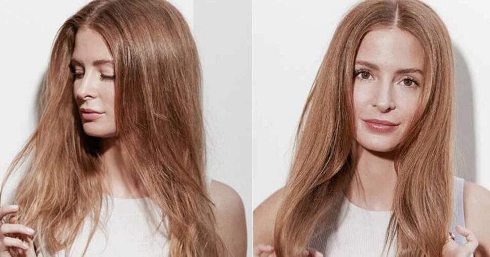 Resultado de cabelos após o uso da linha da Kérastase (Foto Reprodução/Montagem/Kérastase)