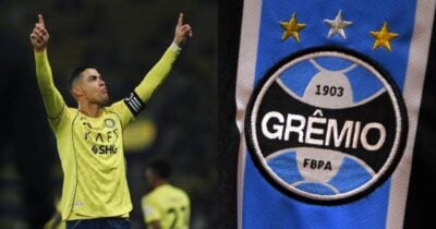 Cristiano Ronaldo e Grêmio - Montagem/TV FOCO