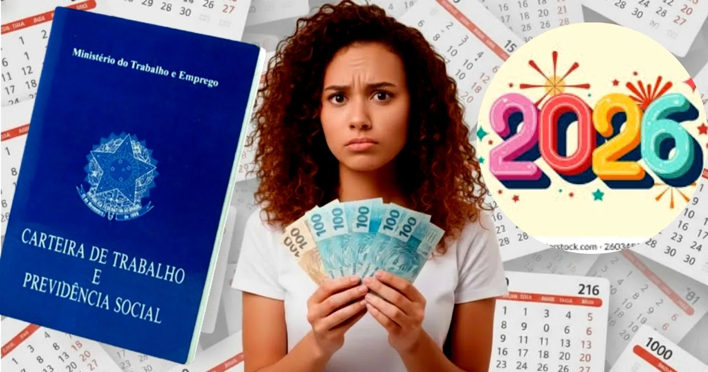 Saiba quando os pagamentos de 2026 irão cair na conta dos CLTs (Foto Reprodução/Montagem/TV Foco/Canva/Lennita/GMN)