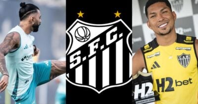 Santos prepara trio matador - Montagem/Instagram