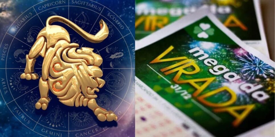 Leão tem chance de ganhar na Mega da Virada (Reprodução: Montagem TV Foco)