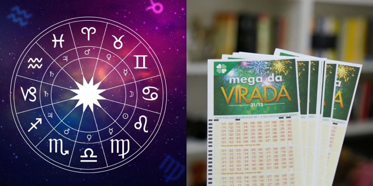 Signos com mais chances de ganhar na Mega da VIrada (Reprodução: Montagem TV Foco)