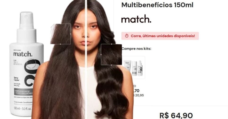 Match Lab Multibenefícios Spray Capilar