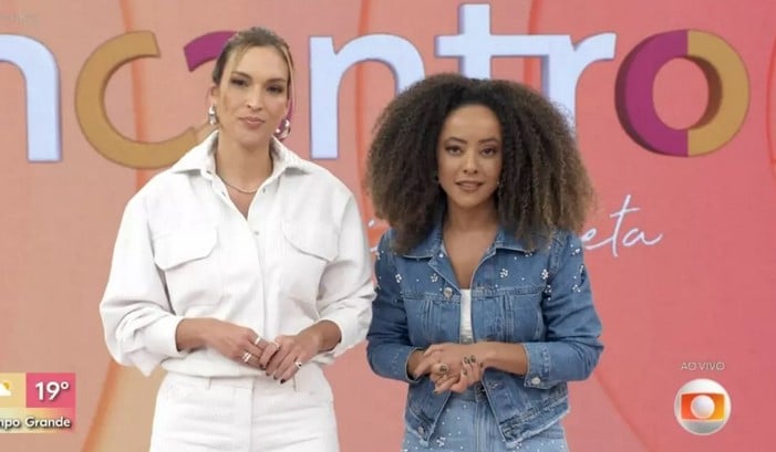 Talitha Morete e Valéria Almeida no Encontro (Foto: Reprodução / Globo)